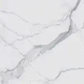 Ceramica Staurario porcelain stoneware tile, white marble texture, gray veining pattern, polished surface, diagonal streaks.